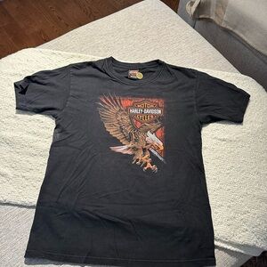 Harley-Davidson Black Tee with Eagle Graphic